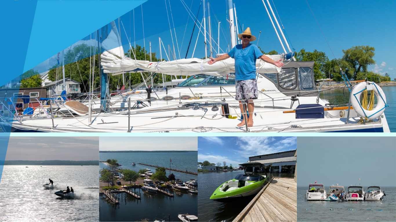 images of boating activities on Lake Simcoe in the Town of Georgina